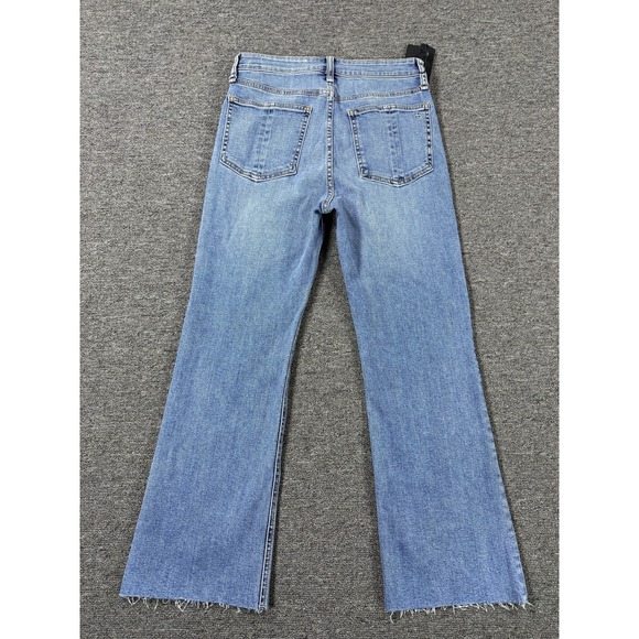 rag bone Jeans Womens 27 Blue Nina High Rise Shorty Flare Raw Hem Distressed - Picture 5 of 16